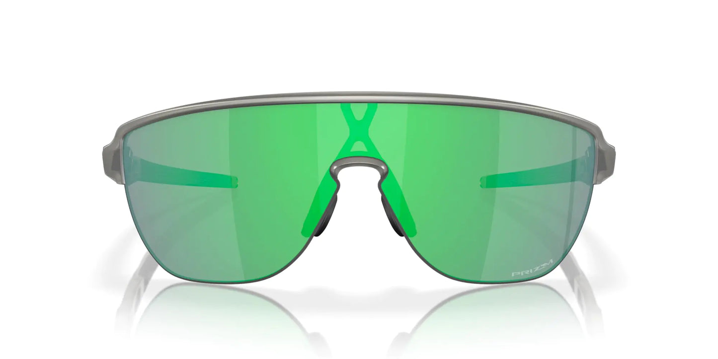 Oakley Corridor Rectangular Men's Sunglasses Matte Grey/Prizm Jade 42mm