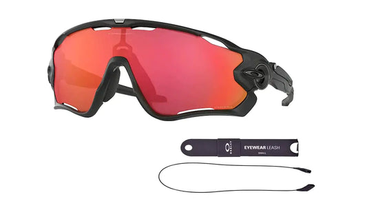 Oakley Jawbreaker 929048 Matte Black Trail Sunglasses + Accessory Kit