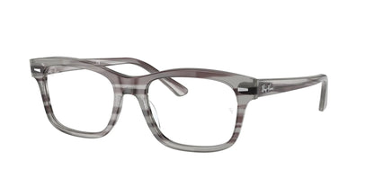 Ray-Ban RX5383F Mr. Burbank Striped Grey Rectangular Frames 54 mm