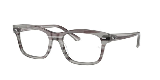 Ray-Ban RX5383F Mr. Burbank Striped Grey Rectangular Frames 54 mm