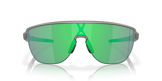 Oakley Corridor Rectangular Men's Sunglasses Matte Grey/Prizm Jade 42mm