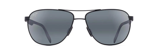 Maui Jim Castles Polarized Aviator Shades - Matte Black
