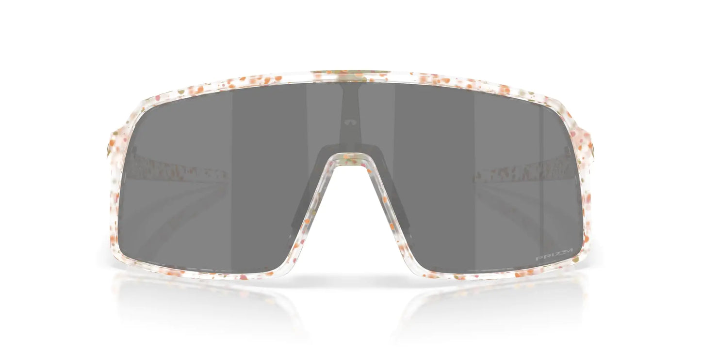 Oakley Sutro Low Bridge Fit Polarized Sunglasses in Matte Clear/Prizm Black
