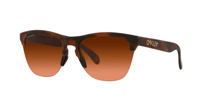 Oakley Frogskins Lite Semi-Rimless Sunglasses in Matte Brown