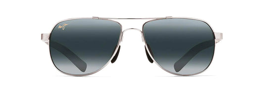 Maui Jim Guardrails Silver Aviator Polarized Sunglasses