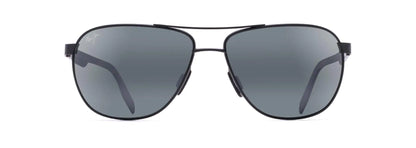 Maui Jim Castles Polarized Aviator Shades - Matte Black